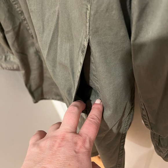 New with Tags Gap Shirt Dress- Army Green Button Down - Size Large - Picture 5 of 7